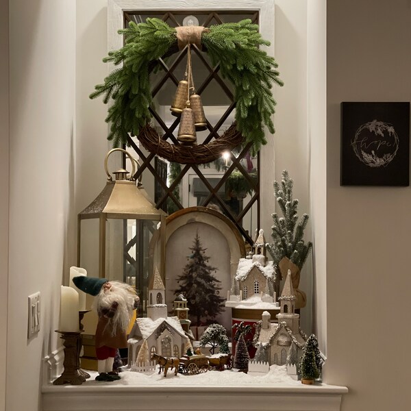 Framed Bunnies Wall Art Arch Window Framed Rabbits Decor Spring ...