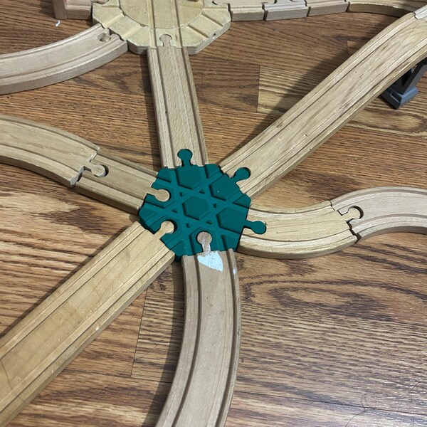 Intersezione A X Per Treno In Legno – Compatibile Con BRIO, IKEA, Thomas, Playtive, Binari Universali, Prodotta In Francia