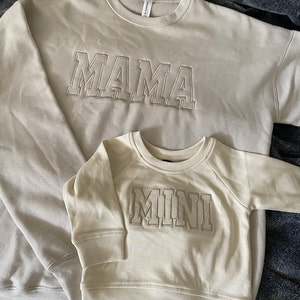 MAMA Neutral Embroidered Sweatshirt Plus Sizes - Etsy