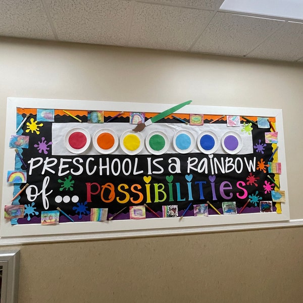 Teachers School Bulletin Board Cutouts DIY Kit "rainbow of ...