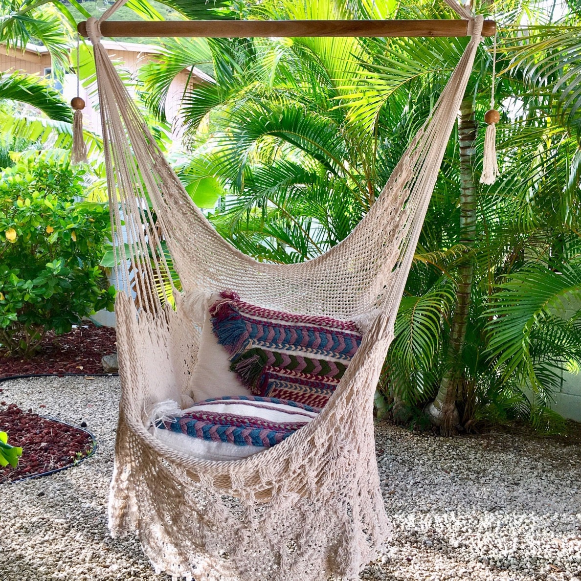 Hammock Chair White Presidential Fringe Etsy