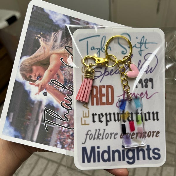 Concert Keychain Eras Tour Concert Confetti Hand Made Keychain. - Etsy