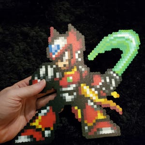 Mega Man X Perler Bead Sprite Bundle, X, Zero, Gold Armor, Dr