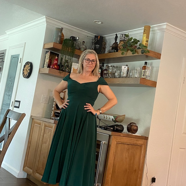 la la land green dress costume designer breaks down the looks Sunshine in dress form  instant mood lift  Twirly Shop La La Land Dress