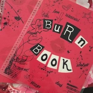 *Burn Book* Mean Girls Cover Set for use w/ Erin Condren A5 Ring Agenda  Binder