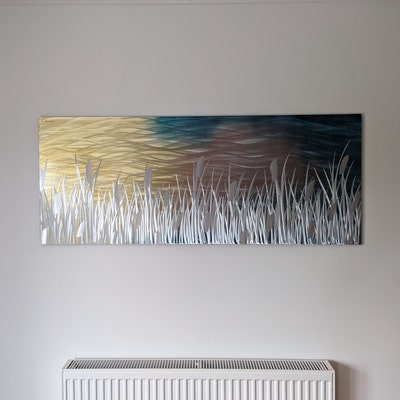 Modern Abstract Contemporary Metal Wall Art 3D Effect by R - Etsy UK