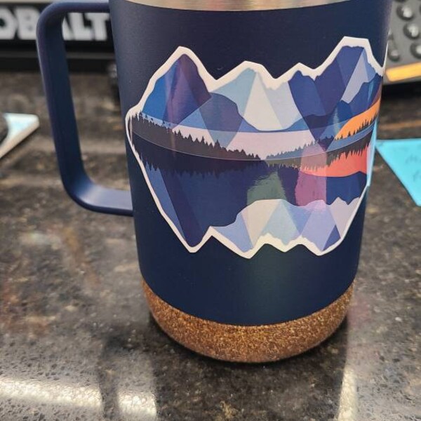 Blue Ridge Mountain Sticker, Waterproof Gifts, Water Bottle Sticker ...