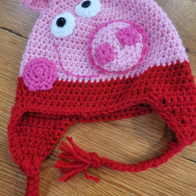 Patron de Ganchillo Descargar PDF Gorro de Peppa y George Pig Etsy Mexico
