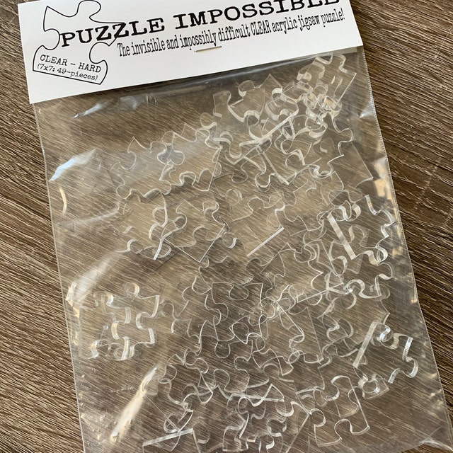 Buy Puzzle Impossible - The Invisible and impossibly Difficult Clear  Acrylic Jigsaw Puzzle - 7x7: Tough (49 Pieces) Online at desertcartKUWAIT