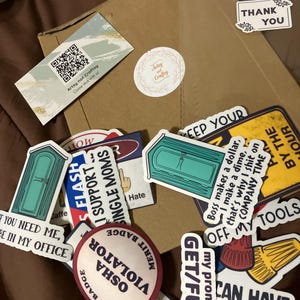 Pick 5 or 10 Sticker Bundle, Construction Stickers, Blue Collar Humor, Waterproof, Hard Hat Stickers, made by Artsy not Craftsy