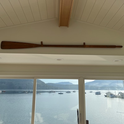 Leather Hanging Oar Wall Decor Horizontal Boat Paddle Display Strap ...