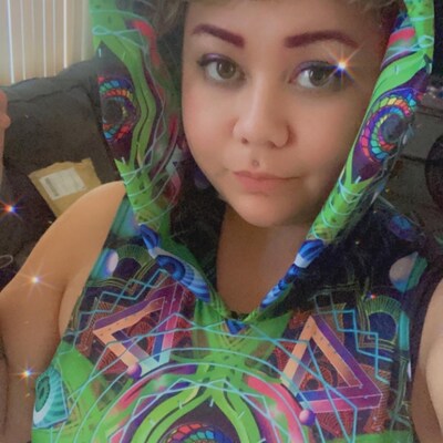 Festival Hooded Top, Green Hoodie Crop Top, Rave Tops, Plus Size Tops ...