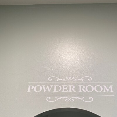 Powder Room Decal Bathroom Wall Decor Restroom Vinyl - Etsy