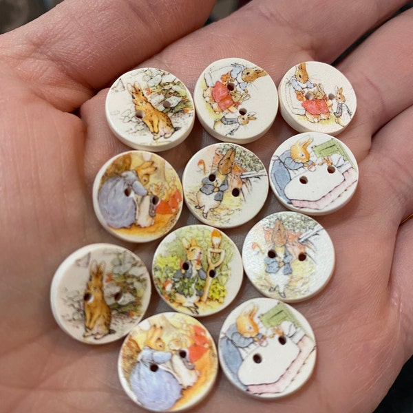 Peter Rabbit 15mm Buttons - 0.6
