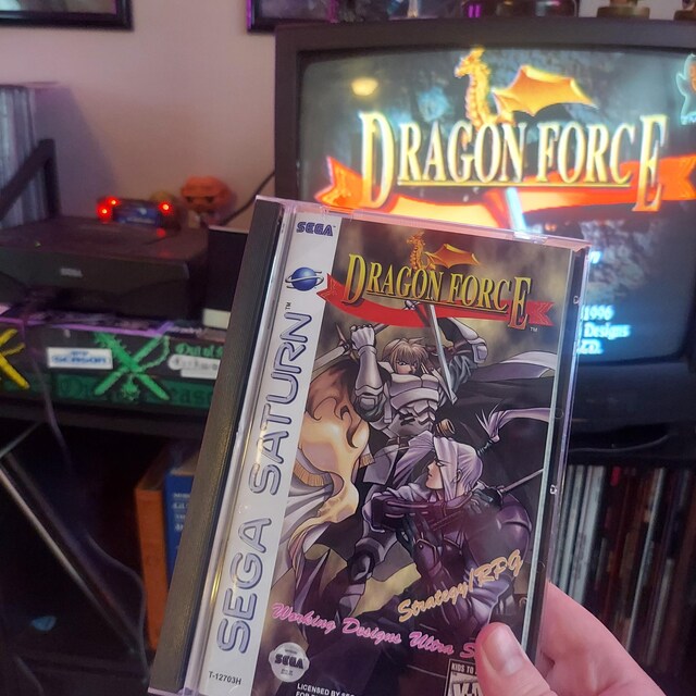 Dragon Force - Sega Saturn Reproduction Game + Longbox, Sponge
