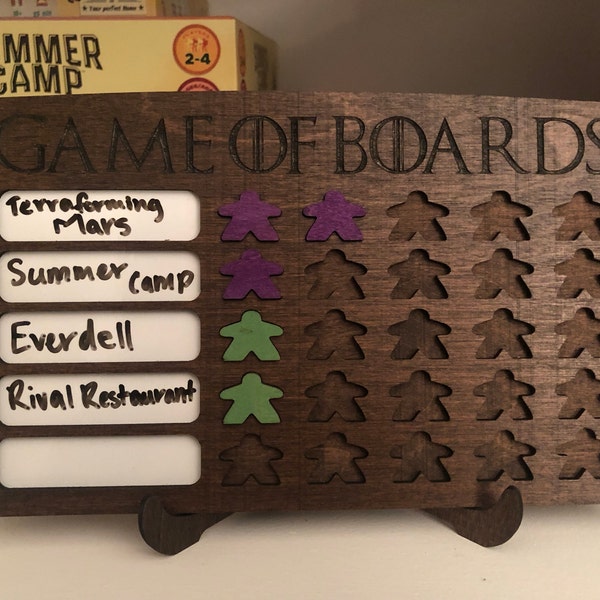 5x5 Game Tracker / Board Game Tracker / Game Challenge Board / Board ...