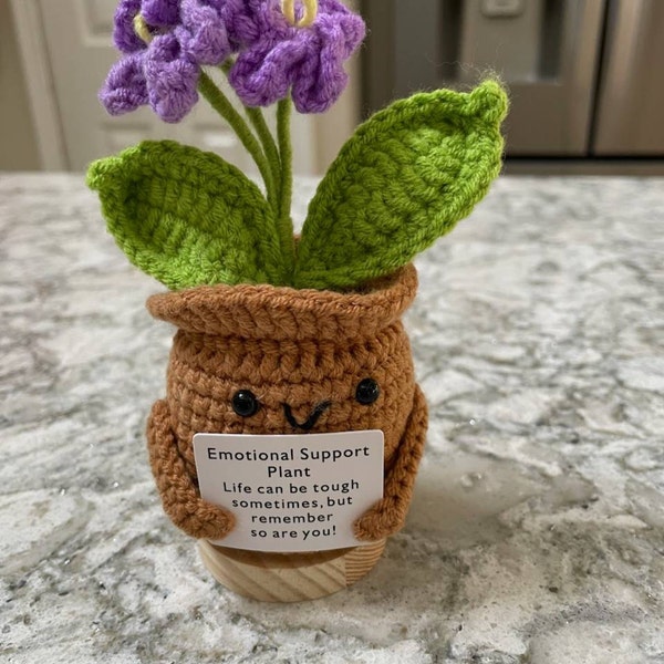 Cute Handmade Crochet Forget Me Nots-emotional Support Plant-thank You ...