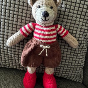 編み込みテディベアのパターン：11インチの女の子と男の子のクマ、6