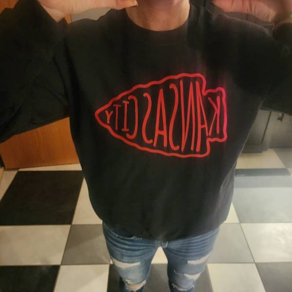 Stitched KC Arrowhead Sweatshirt - Black main image 0
