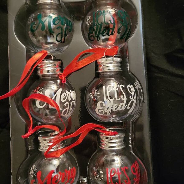 Christmas Booze Balls Ornaments. Funny Shot Glass for Stocking Stuffers