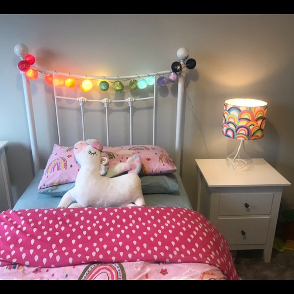 Pastel Rainbow Bedroom Lampshades for Girls, Rainbow Nursery Decor ...