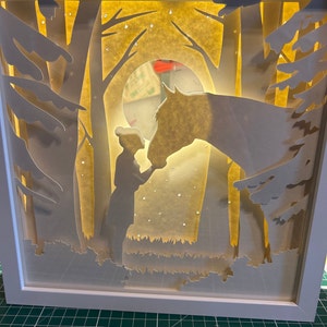 Rectangle 3D Shadow Box Frame Template SVG Silhouette Light - Etsy