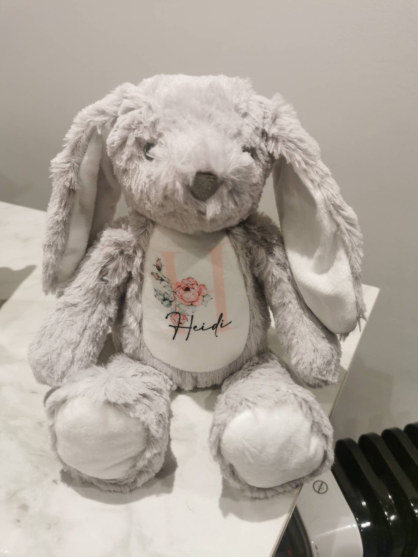 Personalised Bunny Rabbit, New Baby Gift, Personalised Plush Soft Toy, Your Name Teddy, Cuddly Toy, Girls and Boys Teddy Baby Shower Gift