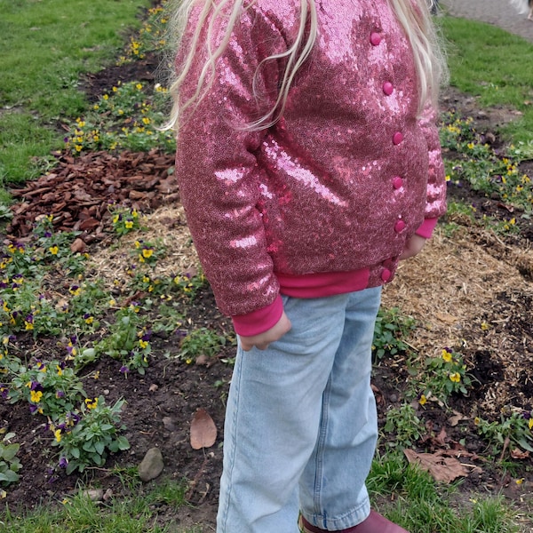 Kids Varsity Jacket Pdf Sewing Pattern, Children Bomber Jacket, Lined ...