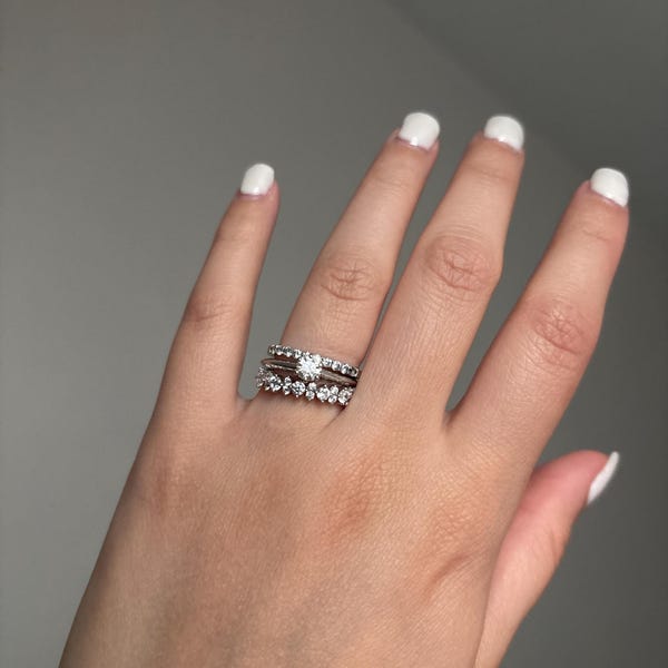 Diamond Stacking Ring, Dainty Ring, Gemstone Ring, Stacking Ring ...