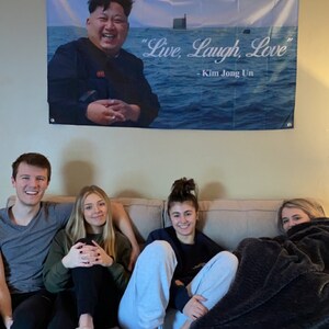 Kim Jong Un Flag Live Laugh Love Flag 3x5 Feet College Etsy