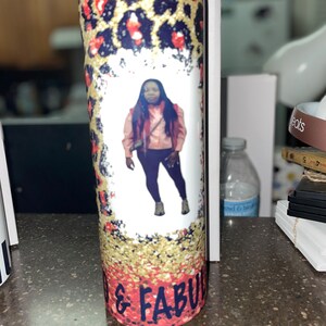 20 OZ Seamless Hot Pink Glitter Leopard Photo Skinny Tumbler Design ...