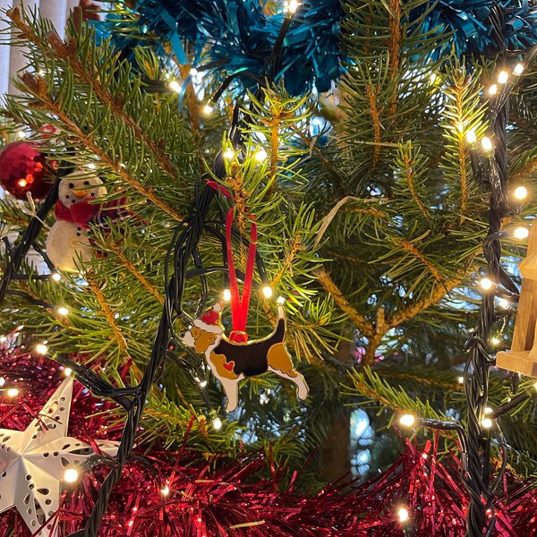 Beagle Dog Christmas Tree Decoration - Choice of Breed Colours - Etsy