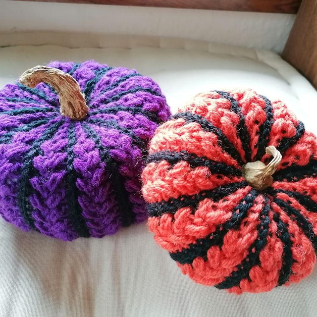 A customer's finished Wheat Stitch Pumpkin Spice Crochet Trio Pattern