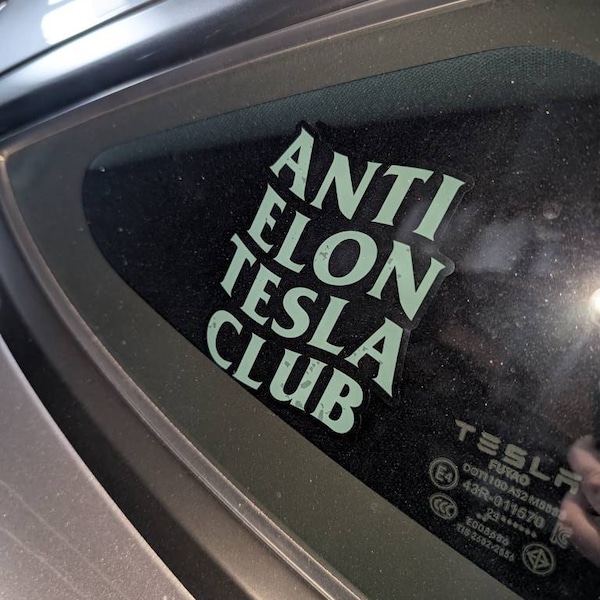 Anti Elon Tesla Club Ca Magnet Tesla Owne Gift, Anti Elon