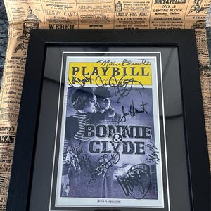 Framed Bonnie and Clyde Reprint: Autograph Copies Broadway Cast - Etsy