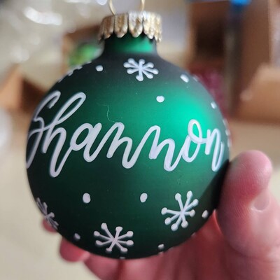 Personalized Christmas Ornament Custom Glass Ornament Balls - Etsy