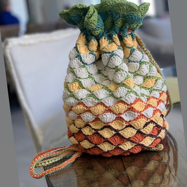 Crochet cheap pineapple bag