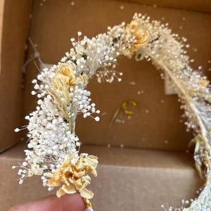Baby's Breath Crown,Dried Flowers Crown,Bridal Crowns,Wedding Crown,Boho Bride Crown