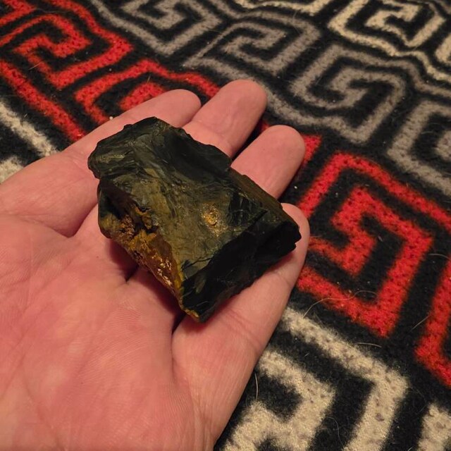 Rare !! Onyx Noire Brute De Thailande : 35,97 Carats ★★ P482.129t
