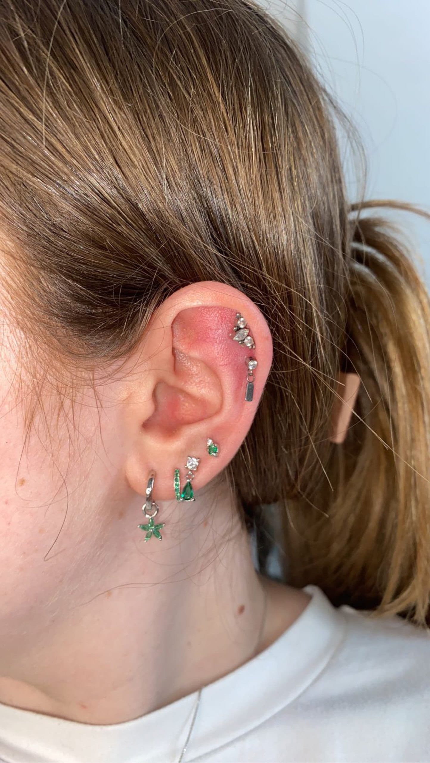 Sterling Silver Tiny Birthstone Stud Earrings,  3mm Birthstone CZ Earrings, Stacking Earrings, Crown Earrings