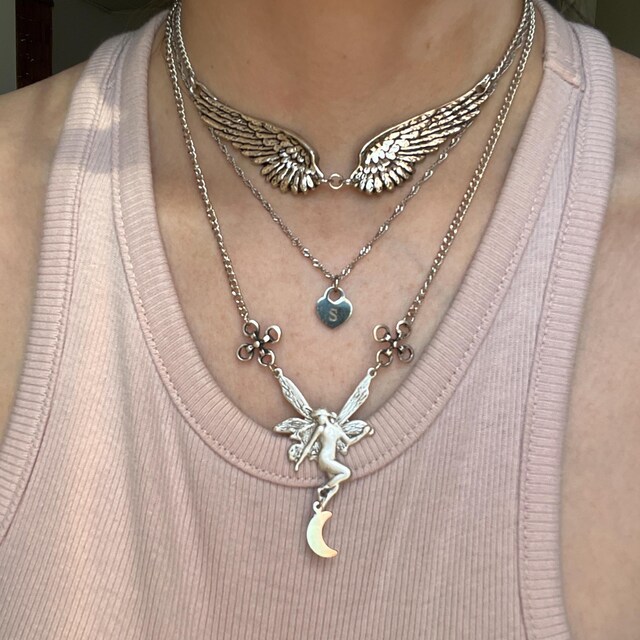 Angel Choker - Angel Wing Necklace, Fairy Choker, Angel Wing