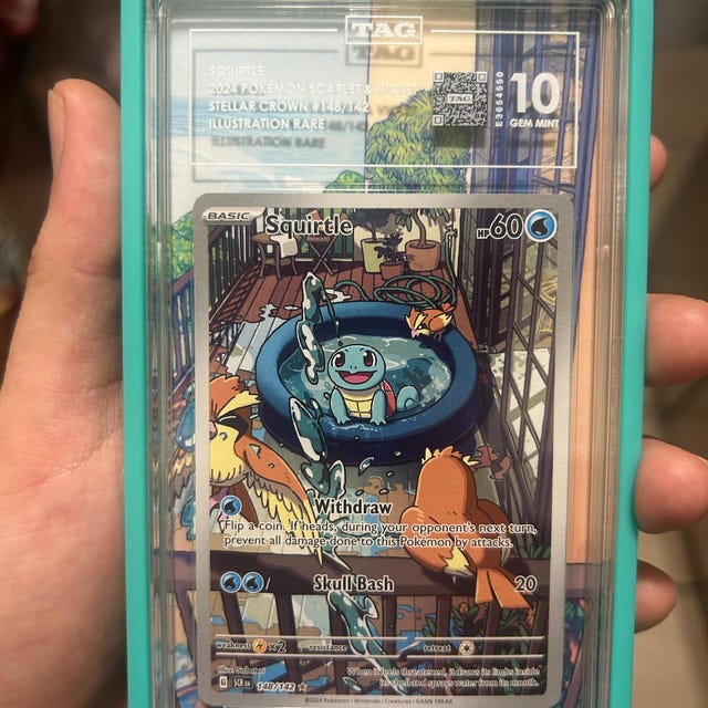 148 142 pokemon card Squirtle Stellar Crown 148/142 CGC 10