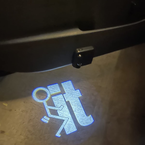 2x Purple Flaming Horse Car Door Welcome Ghost Shadow Spotlight Laser Projector