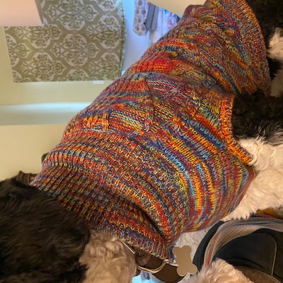 Dog Jumper, 100% Mongolian Wool, Everest Jumper cable-knit Pattern ...