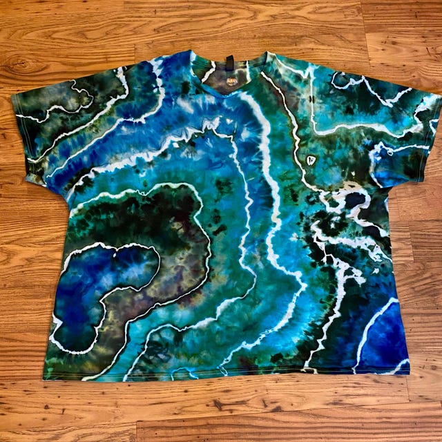 Custom Color Geode Style Hand Tie Dye Tshirt - Etsy