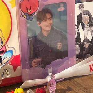 BTS Customizable Acrylic Photocard Holder/stand - Cute Kpop