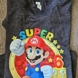 Custom Super Mario Birthday Shirt, Personalize Super Mario Family ...