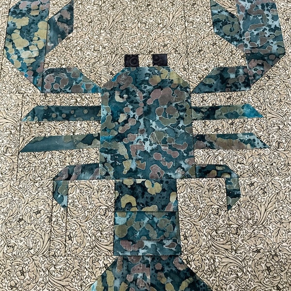 Lobster Print Pattern Bed Set Quilt