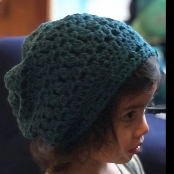 Crochet Hat PATTERN - the Slouchy Beanie - Instant Download PDF Pattern ...