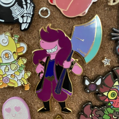 Deltarune Enamel Pins W/ Free Sticker - Etsy